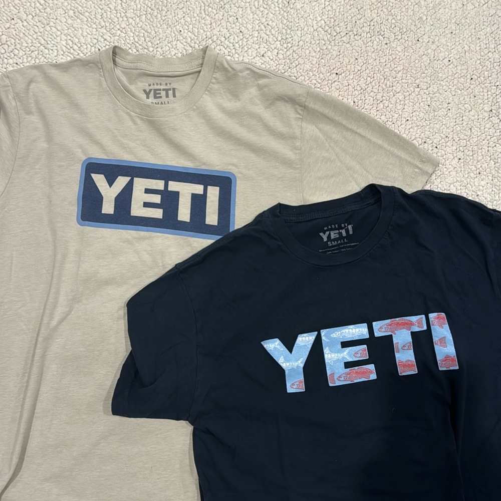 Two men's Yeti t-shirts (willing to sell seperatley). Great condition!!!